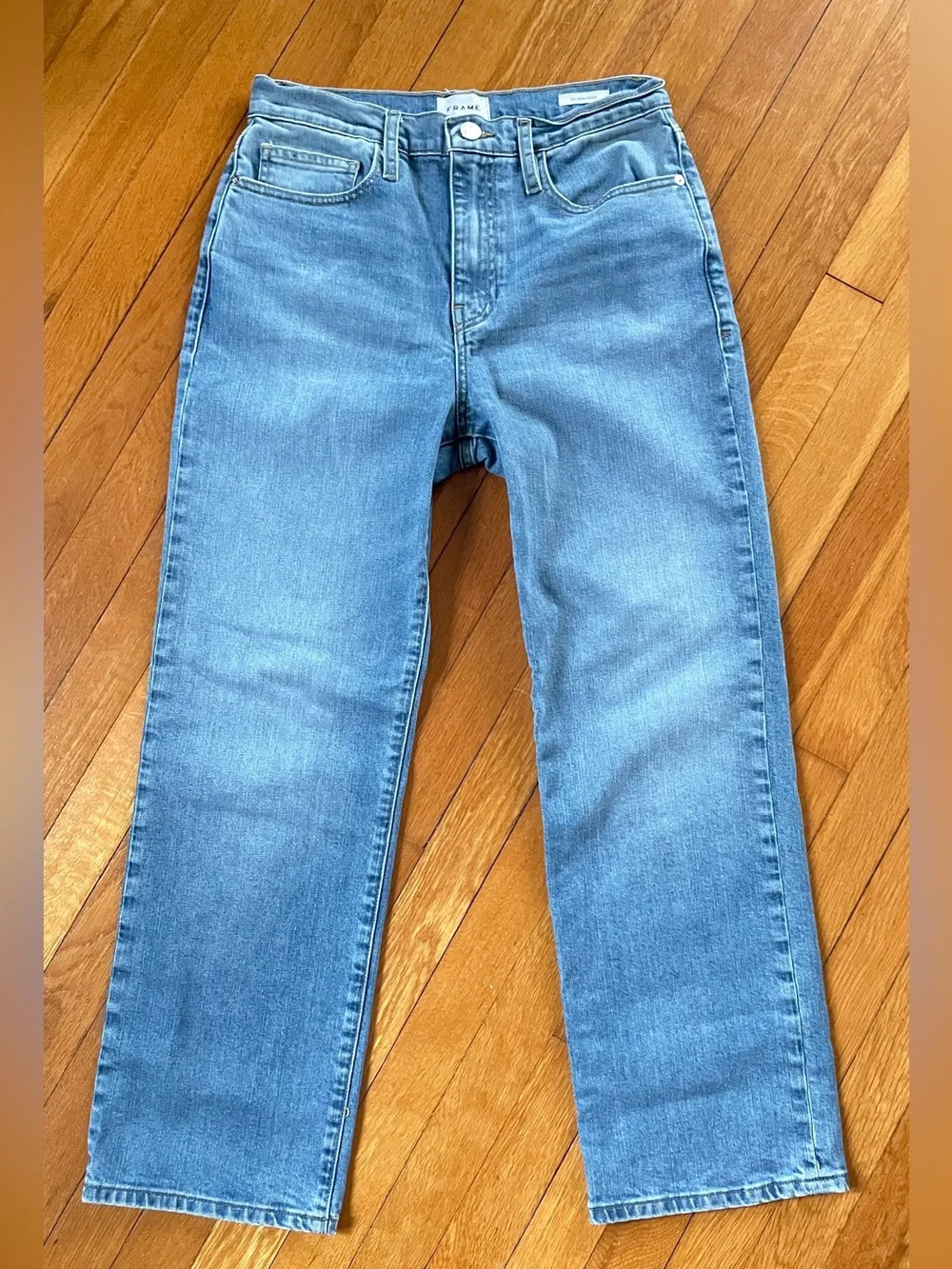 FRAME // Le Jane Ankle  straight leg jeans - Deepwater wash size 28 - Picture 4 of 13